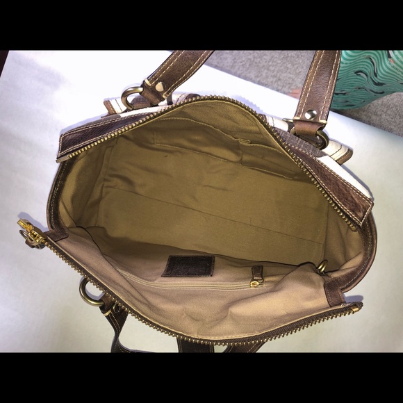 Coach Legacy Ivory Canvas Mandy Satchel 10827 - Picture 4 of 6